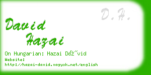 david hazai business card